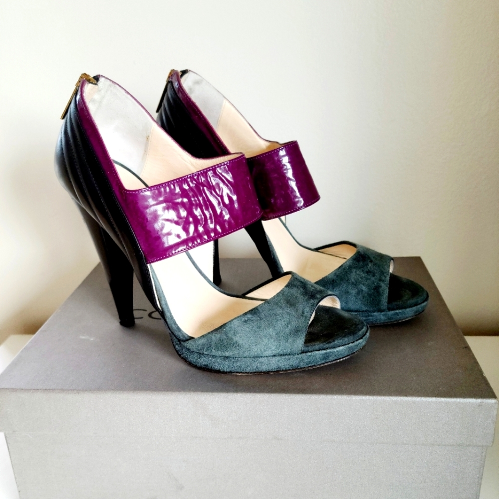 Come Nokes leather suede heels